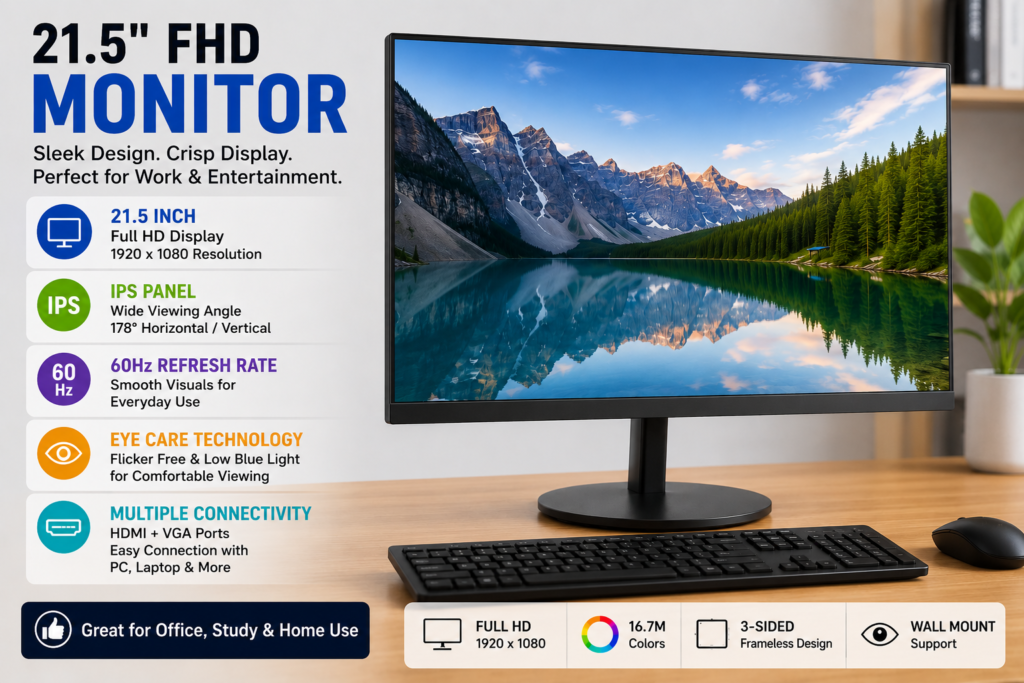 Zebronics 21.5” FHD Monitor (EA122)