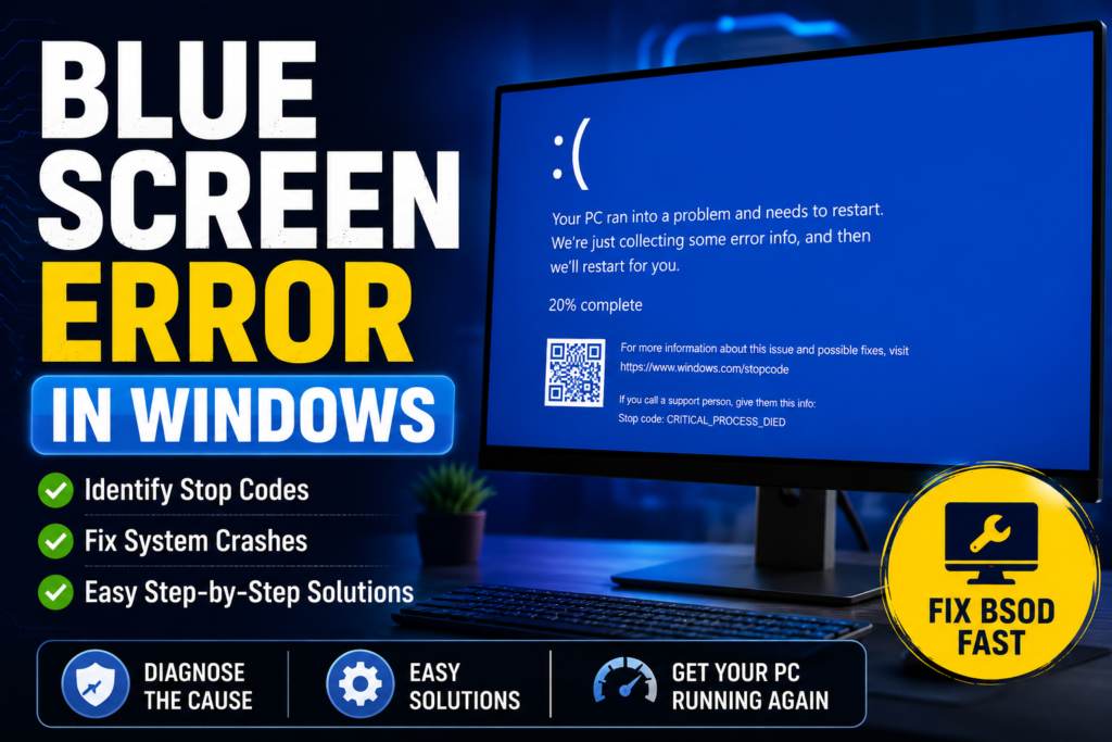 Blue Screen Error in Windows