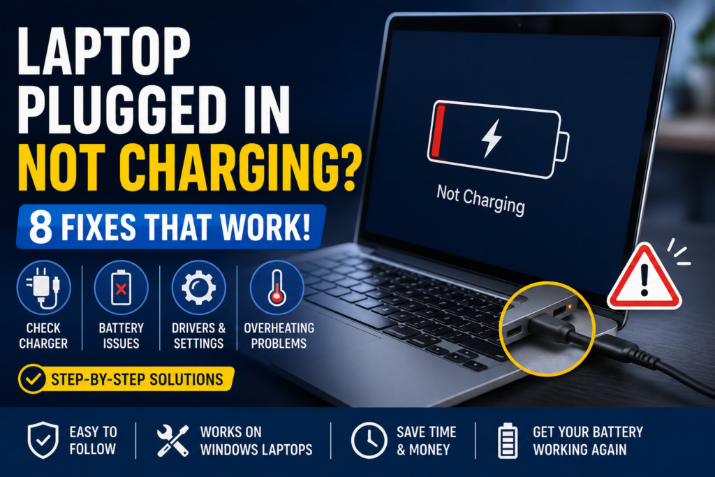 laptop plugged in not charging